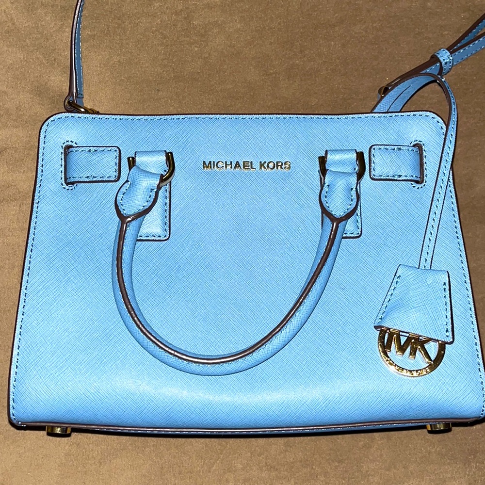 Blue Michael Kors Satchel Purse